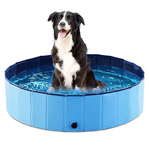 Jasonwell Foldable Dog Pet Bath Pool Collapsible Dog Pet Pool Bathing Tub Kiddie Pool Doggie Wading...