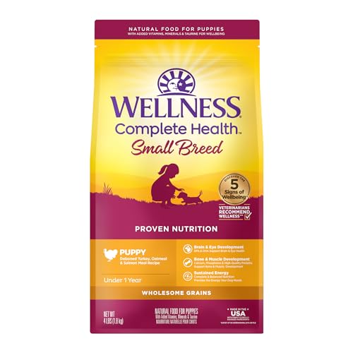 Wellness Complete Health Small Breed Dry Dog Food with Grains, Natural Ingredients, Made in USA with...
