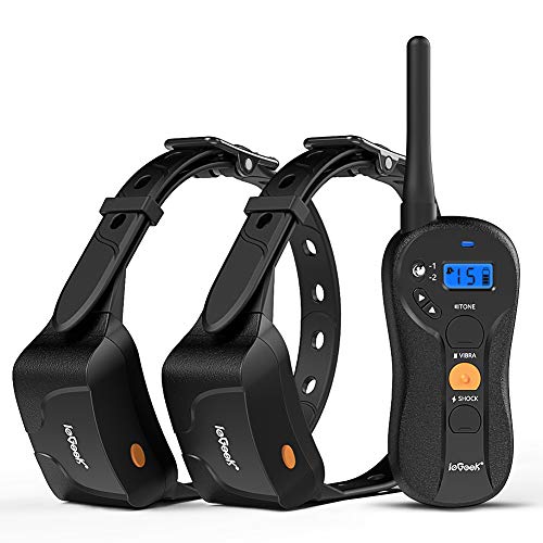 ieGeek Dog Training Collar for 2 Dogs - Rechargeable and Waterproof Shock Collar - 1960ft Blind...