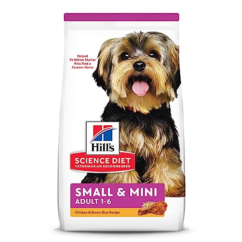 Hill's Science Diet Dry Dog Food, Adult, Small Paws For Small Breed Dogs, Chicken Meal & Rice, 4.5...