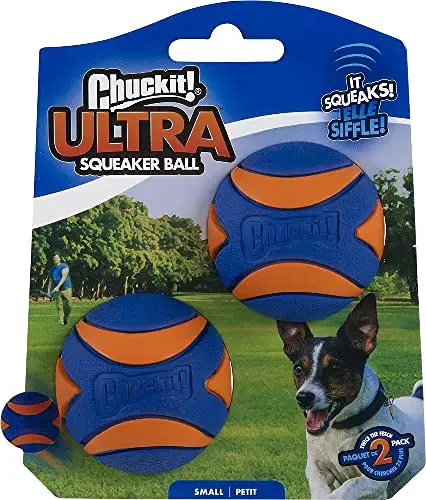 Chuckit! Ultra Squeaker Ball, Small, 2 Pack