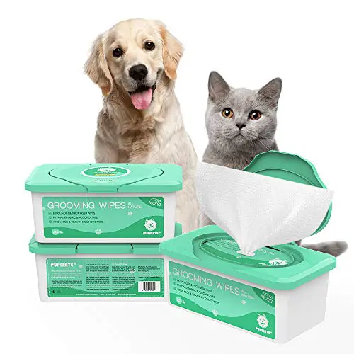 PUPMATE Pet Wipes for Dogs & Cats, Extra Moist & Thick...